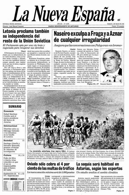 Portada Sábado 5 de  de 1990