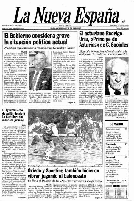 Portada Sábado 12 de  de 1990