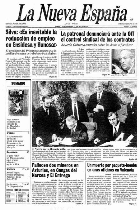 Portada Sábado 19 de  de 1990