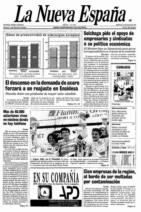 Portada Domingo 20 de  de 1990