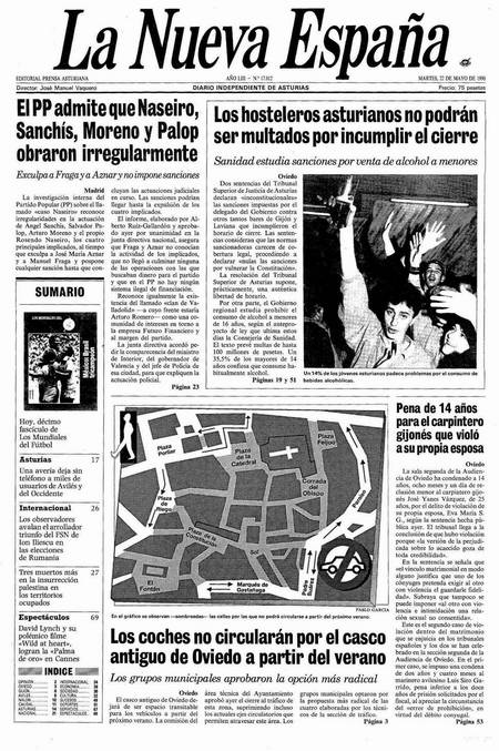 Portada Martes 22 de  de 1990