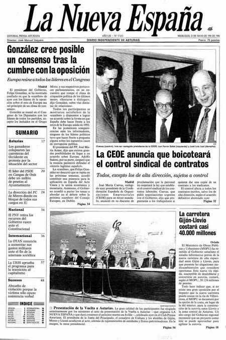 Portada Miércoles 23 de  de 1990