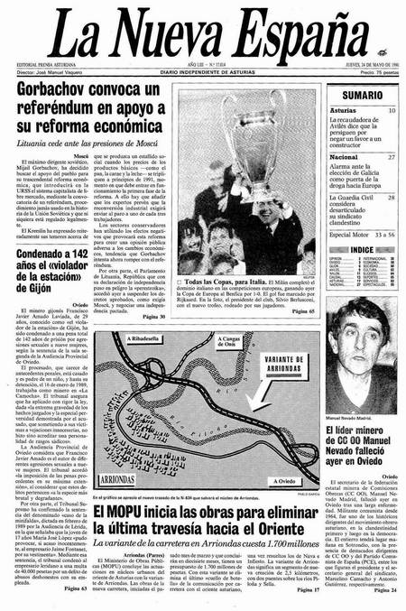 Portada Jueves 24 de  de 1990