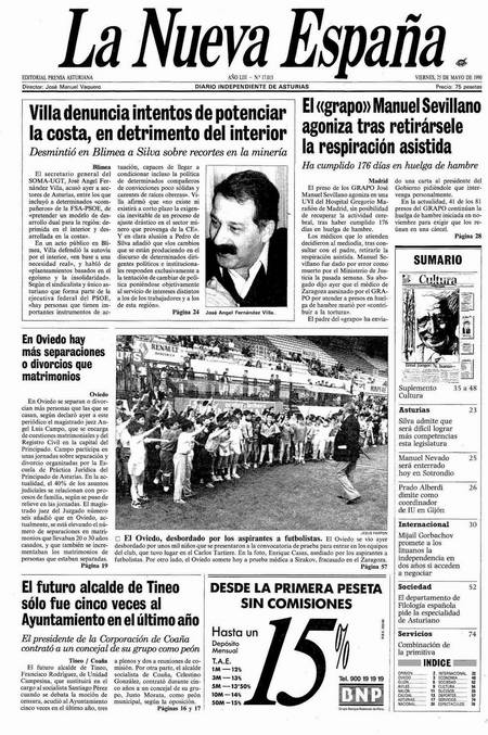 Portada Viernes 25 de  de 1990