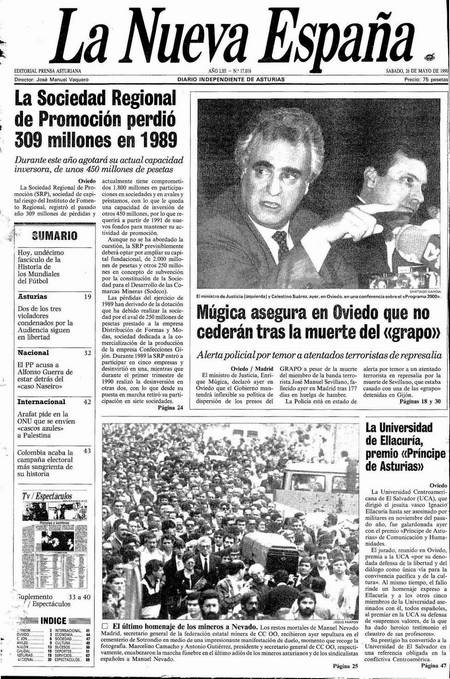 Portada Sábado 26 de  de 1990