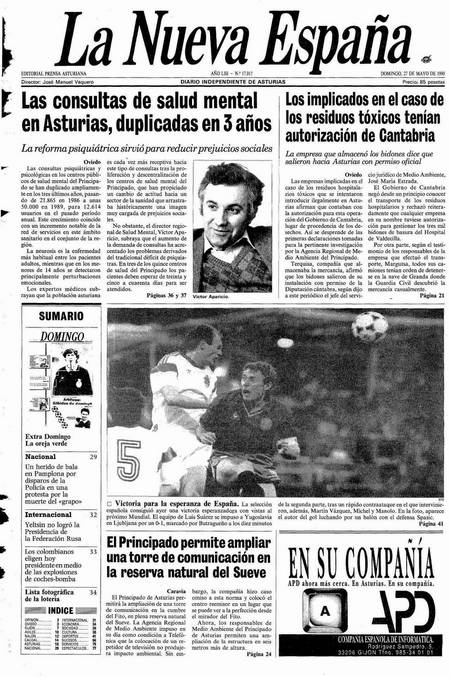 Portada Domingo 27 de  de 1990