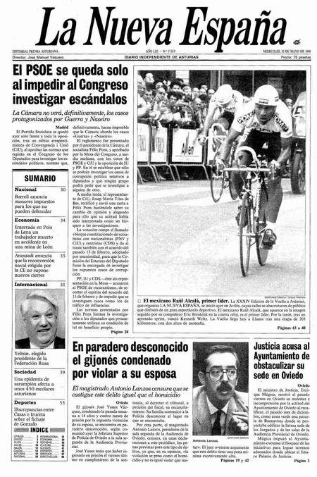 Portada Miércoles 30 de  de 1990