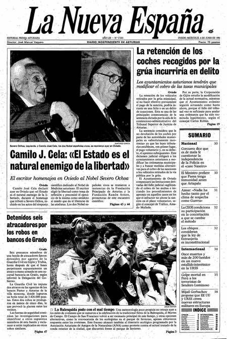 Portada Miércoles 6 de  de 1990