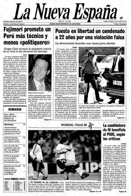 Portada Martes 12 de  de 1990