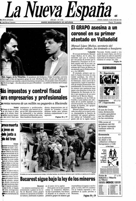 Portada Sábado 16 de  de 1990