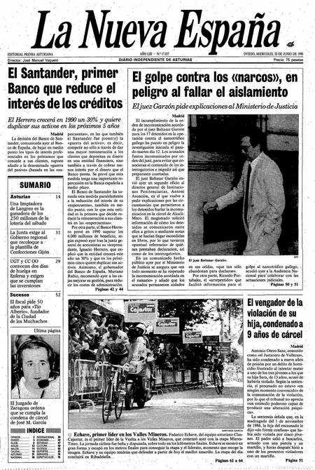 Portada Miércoles 20 de  de 1990