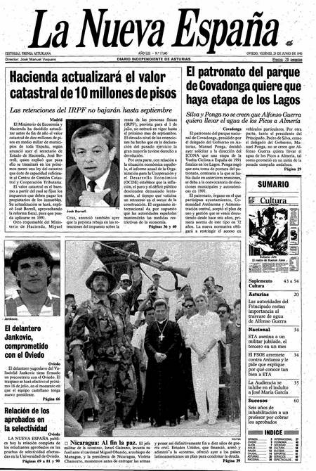 Portada Viernes 29 de  de 1990