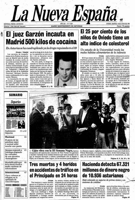 Portada Martes 10 de  de 1990