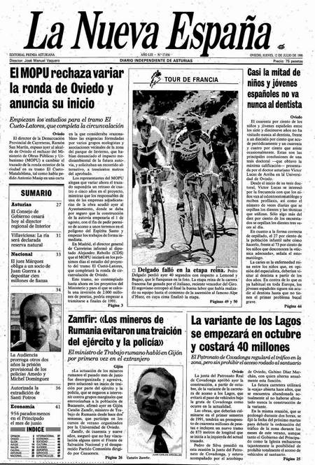 Portada Jueves 12 de  de 1990