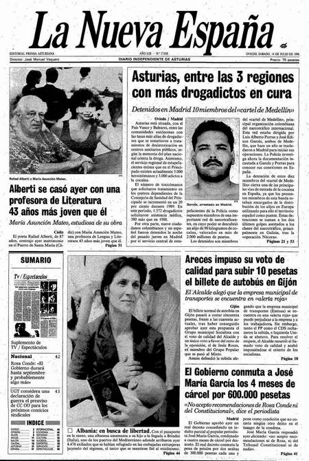 Portada Sábado 14 de  de 1990