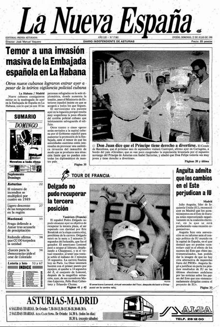 Portada Domingo 22 de  de 1990