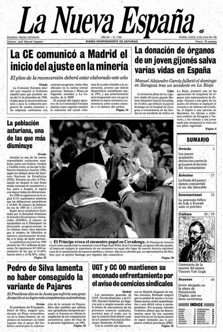 Portada Jueves 26 de  de 1990