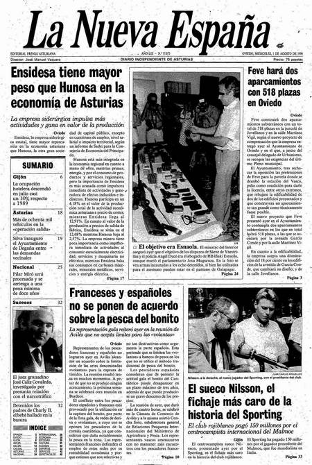 Portada Miércoles 1 de  de 1990