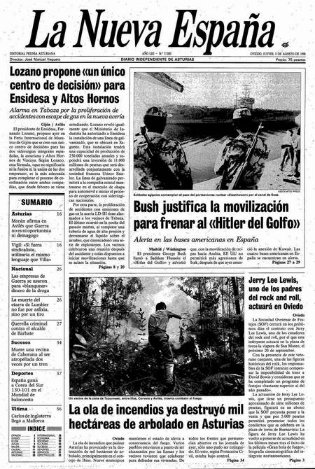 Portada Jueves 9 de  de 1990