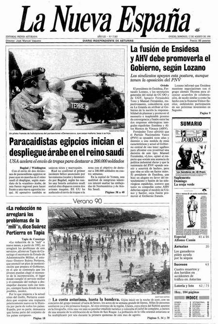 Portada Domingo 12 de  de 1990