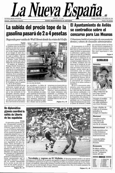 Portada Viernes 17 de  de 1990