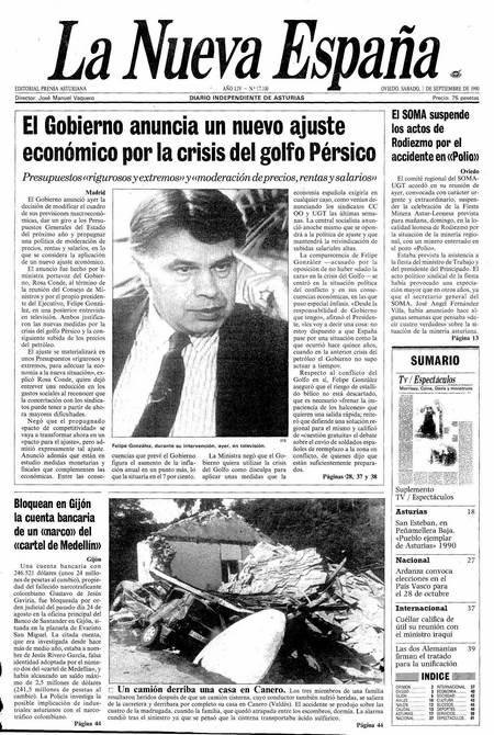 Portada Sábado 1 de  de 1990