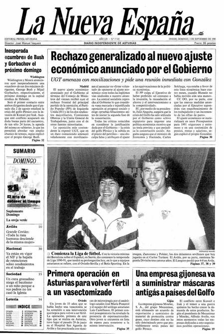 Portada Domingo 2 de  de 1990