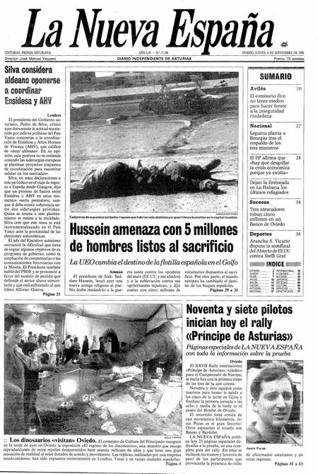 Portada Jueves 6 de  de 1990