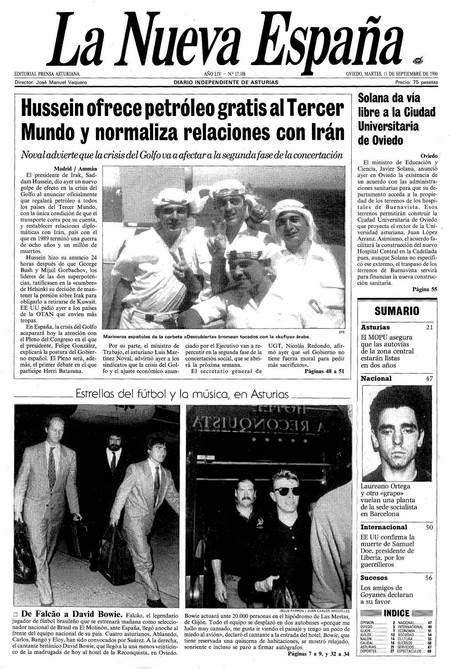 Portada Martes 11 de  de 1990