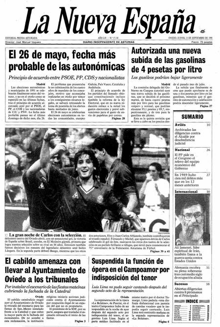 Portada Jueves 13 de  de 1990