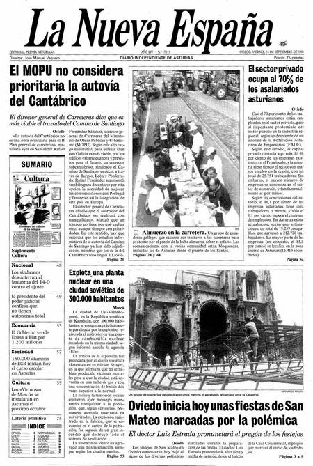 Portada Viernes 14 de  de 1990