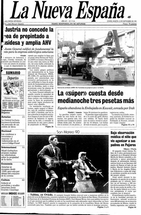 Portada Martes 18 de  de 1990