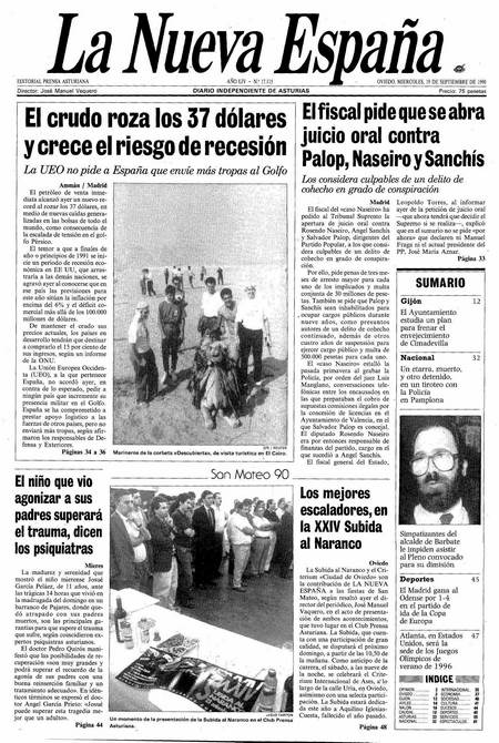 Portada Miércoles 19 de  de 1990