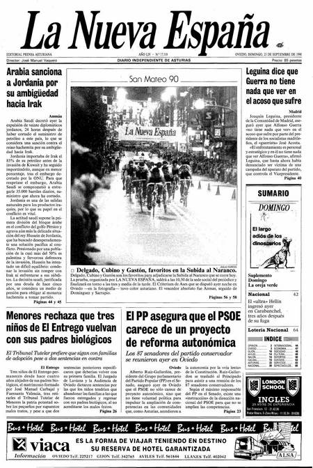 Portada Domingo 23 de  de 1990