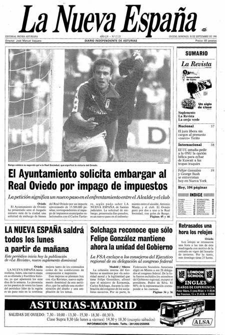 Portada Domingo 30 de  de 1990