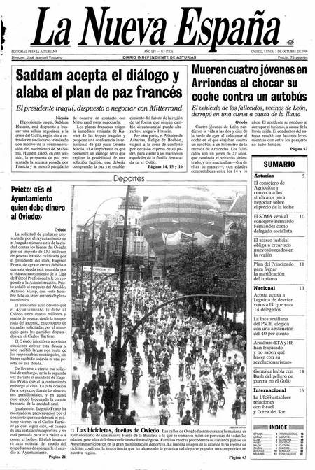 Portada Lunes 1 de Octubre de 1990