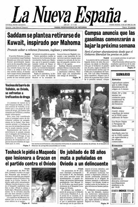 Portada Martes 23 de Octubre de 1990