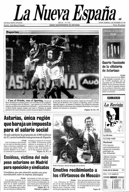 Portada Domingo 4 de Noviembre de 1990