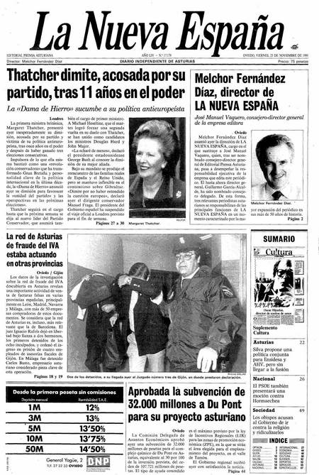 Portada Viernes 23 de Noviembre de 1990