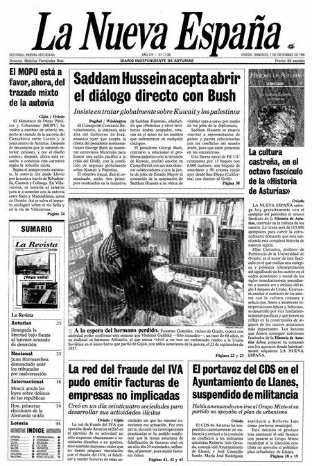 Portada Domingo 2 de Diciembre de 1990