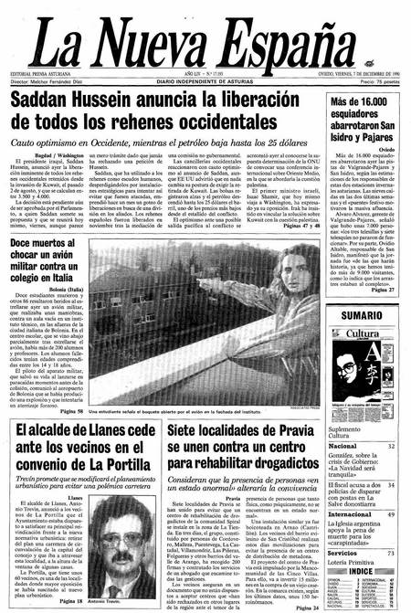 Portada Viernes 7 de Diciembre de 1990
