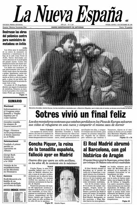 Portada Jueves 13 de Diciembre de 1990