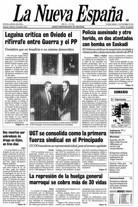Portada Sábado 15 de Diciembre de 1990