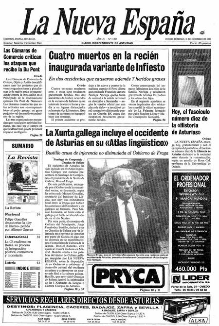 Portada Domingo 16 de Diciembre de 1990
