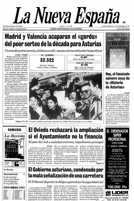 Portada Domingo 23 de Diciembre de 1990
