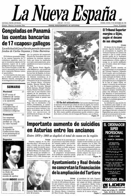 Portada Jueves 27 de Diciembre de 1990