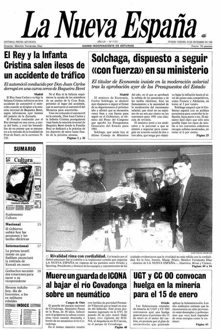Portada Viernes 28 de Diciembre de 1990