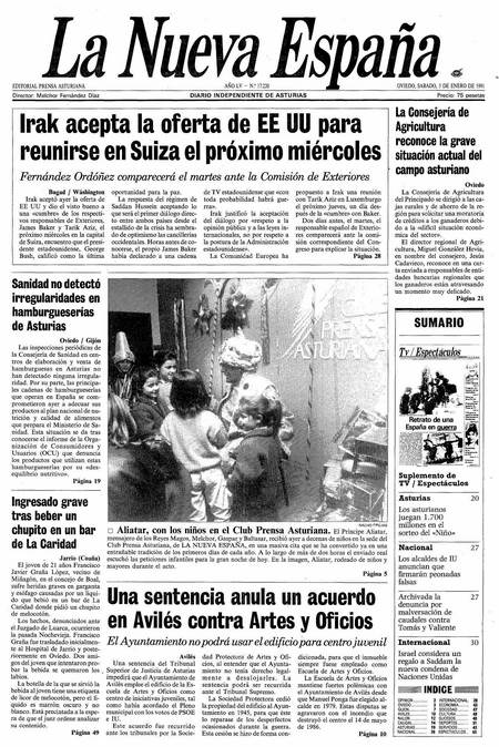 Portada Sábado 5 de  de 1991