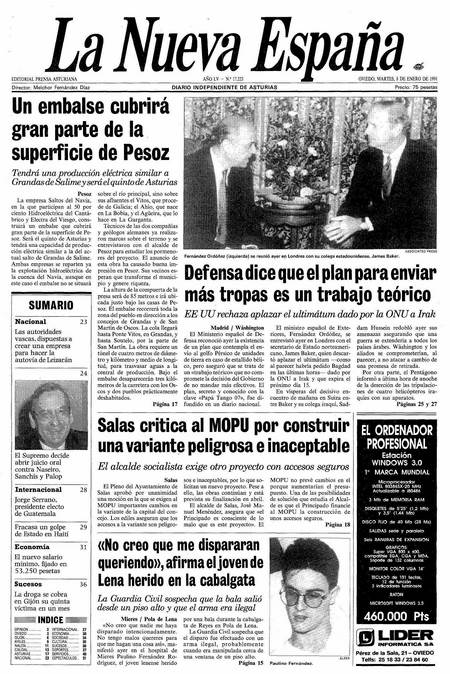 Portada Martes 8 de  de 1991