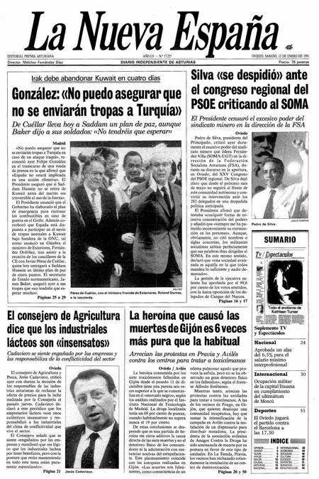 Portada Sábado 12 de  de 1991